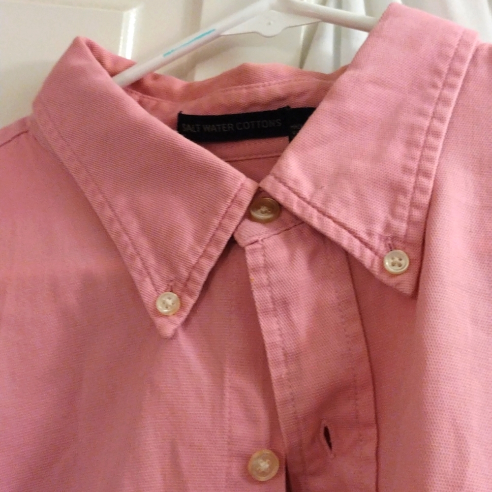 Salt Water Cottons size 17-17.5 Light Pink by Van Heusen